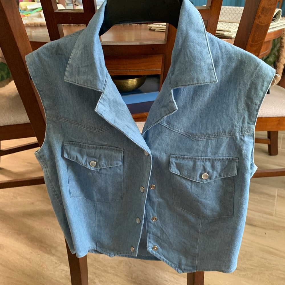 Chaparral Ridge Light Blue Denim top with sexy